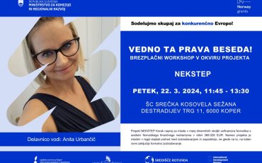 Vedno ta prava beseda! Brezplačna delavnica za mlade do 29 let.