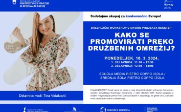 Kako se promovirati preko družbenih omrežij? / Come promuoversi tramite i social network? &ndash; Brezplačna delavnica za mlade
